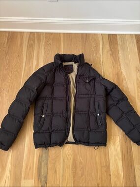 Black J.Crew Expedition Down compact weave puffer jacket size Small